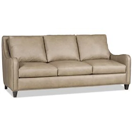 Transitional Sofa with Curved Track Arms and All-Over Nailheads